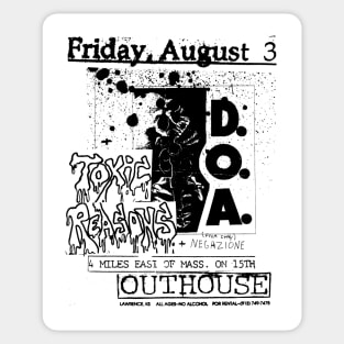 D.O.A. / Toxic Reasons Punk Flyer Sticker